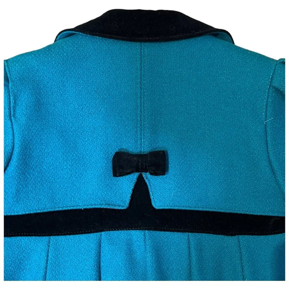 ROTHSCHILD Girls Wool Velvet Turquoise Blue Coat‎ and Snow Pants Leggings Size 4